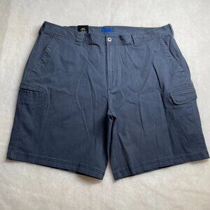 NWT Berkley Jensen Men Navy Blue Stretch Comfort Waistband Cargo Shorts Size 42W